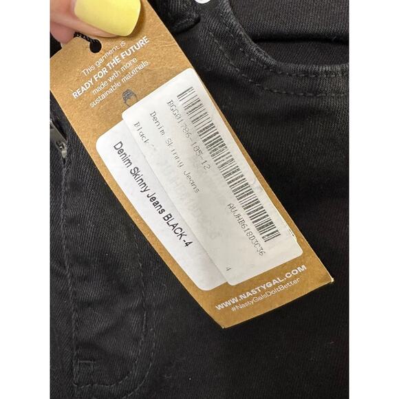 Nasty Gal Black COLT Skinny Jeans Women's Size 0 New - Picture 7 of 7